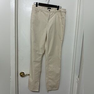 Talbots Cream Corduroy straight leg Pants. Size 10